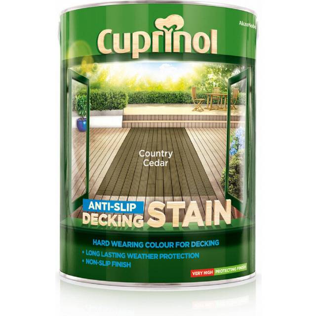 Cuprinol 5122409 Anti-Slip Decking Stain Exterior Woodcare, Natural Oak