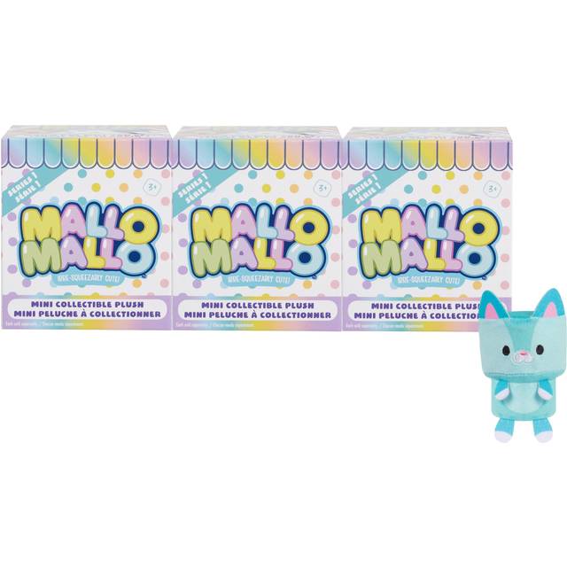 Mallo Mallo Mini Collectible Plush Stuffed Animals  Blind Collectible 3-pack  Kids Toys for Ages 3 Up by Just Play