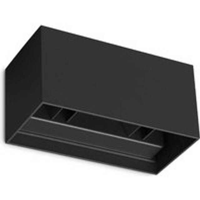 Ideal Lux Atom 4 Light Integrated LED Outdoor Up Down Wall Lamp Black 2100Lm 3000K IP54