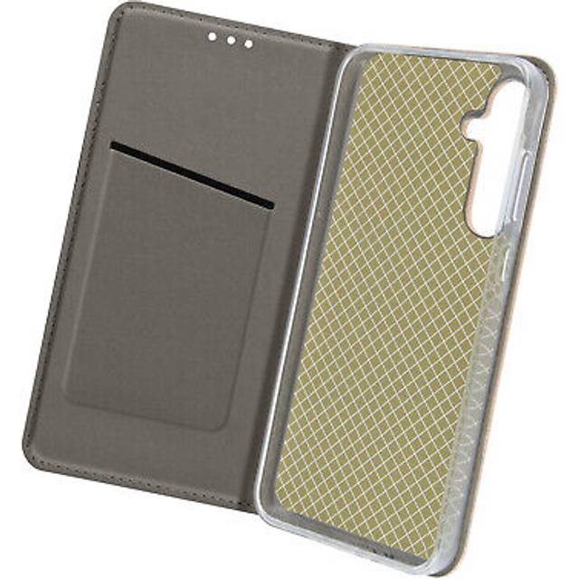 Avizar folio case for galaxy a35 5g magnetic card holder, gold