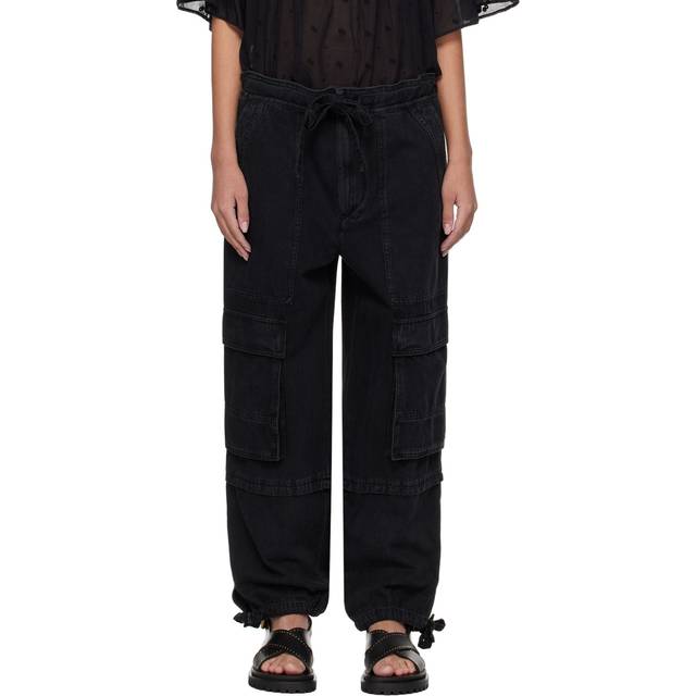 Black Ivy Trousers with Washed Effect