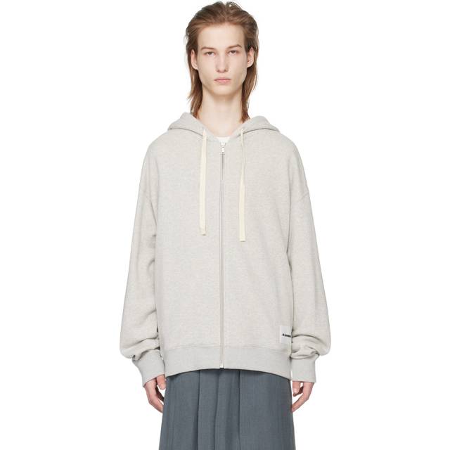 Jil Sander Women's Melange Cotton Sweatshirt in Grey | Size Medium | J47HG0101J20010 Color 052 (M)