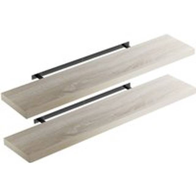 Casaria - Floating Shelves Including Bracket Wall Shelving Living Room Kitchen Bedroom Office 38mm Thick Hidden Wall Fixing 15kg Capacity mdf 70cm