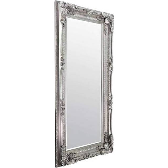 Carved Louis Leaner Mirror - Silver