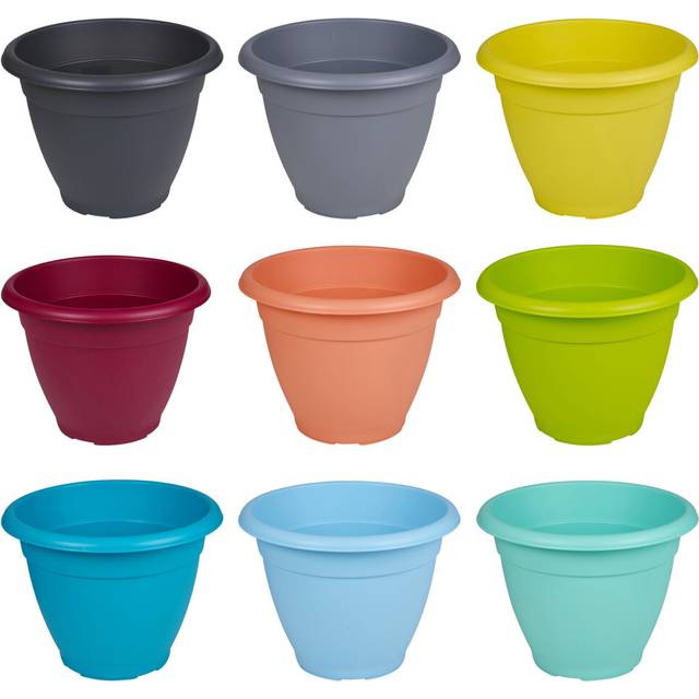 (13, Mint) Round Plastic Flower Pot Garden Pots Planter Herb