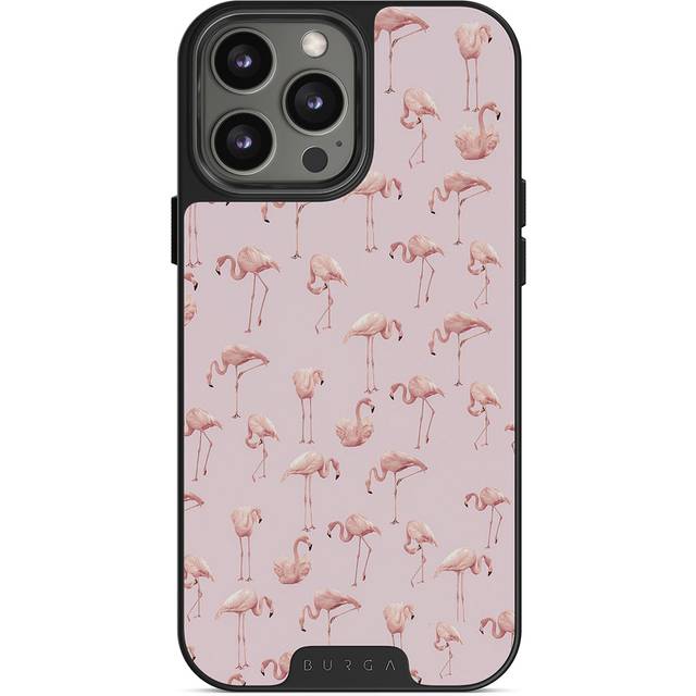 Nostalgic Pink - Flamingos iPhone 14 Pro Max Case, Elite Dark (MagSafe) / Gunmetal