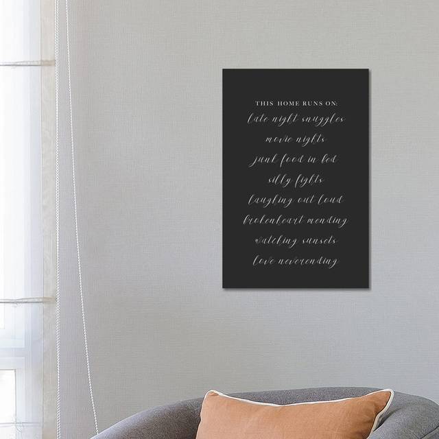 This Home Runs On by Leah Straatsma - Wrapped Canvas Art Prints (20.32 cm H x 30.48 cm W)