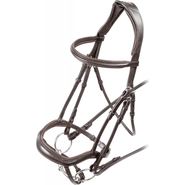 Shires Velociti Ergonomic Flash Bridle: Havana: Extra Full Colour: Hav