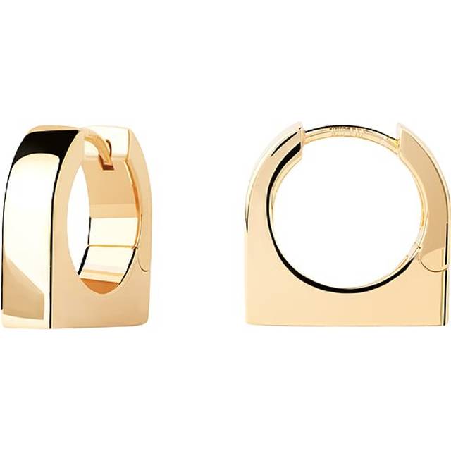 PDPAOLA Gold Plated New York Single Hoop For Women - gold/silver