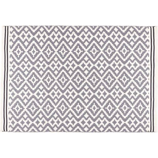 Origins Aztec Grey and Dark Grey Geometric Rug 80x 150cm - Origins Rugs - 80 x 150cm