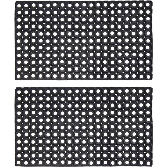 50 W x 100 L cm Non-Slip Outdoor Door Mat - Black (50cm W X 100cm L)