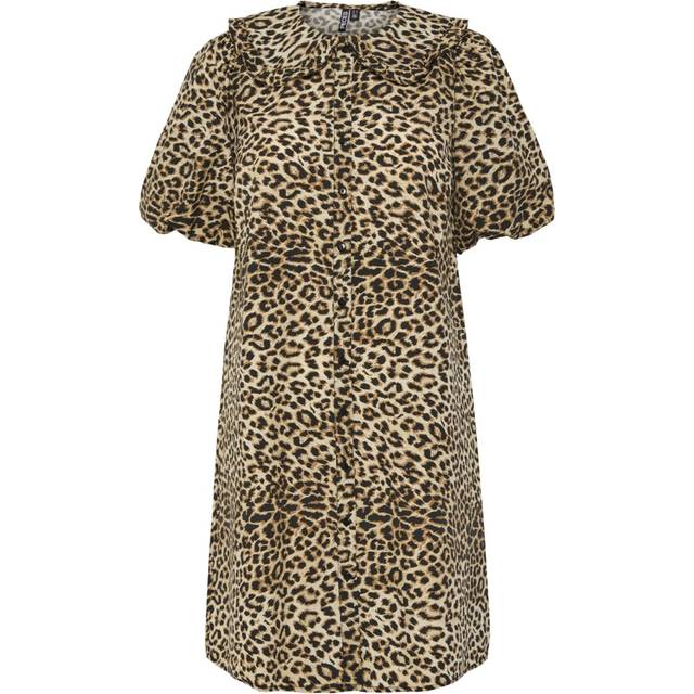 Pieces Pcnancy Leopard Short Dress - Dove Leo