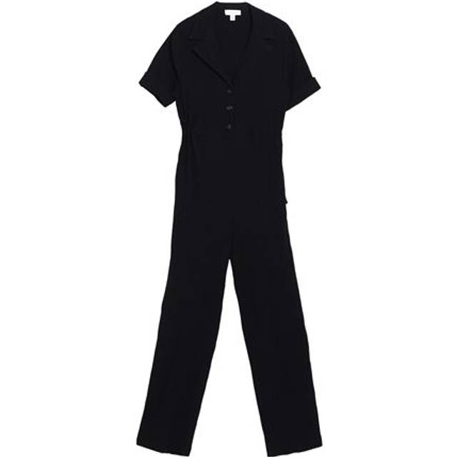 Topshop Woman Jumpsuit Black Size 6 Viscose, Polyamide, Elastane