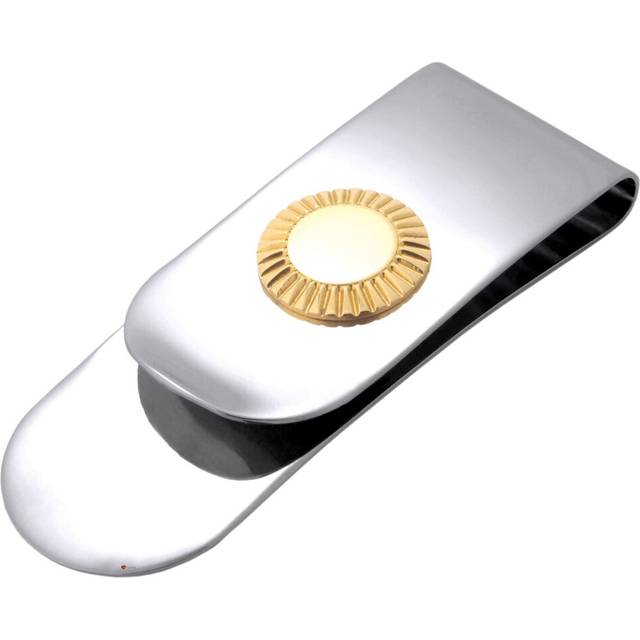 Money Clip Stainless Steel and Gold Plate Gents - Gift Box