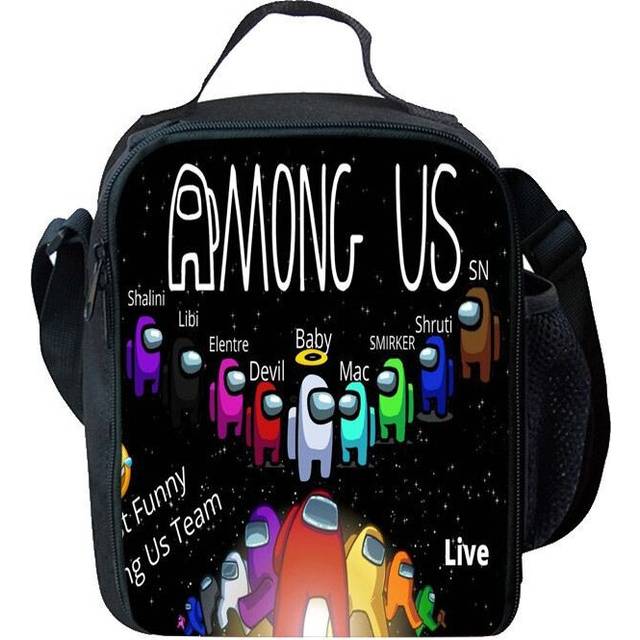 (Funny) Among Us Kids Insulated Lunch Bag School Snack Box Travel Outdoor Lunchbox Gifts