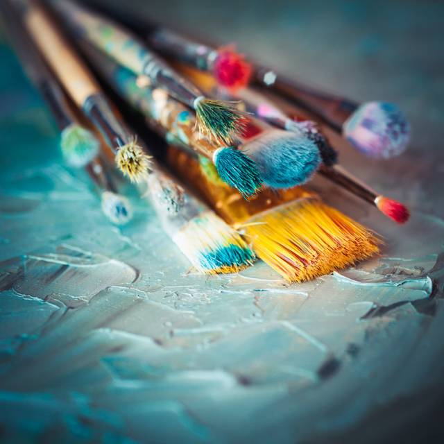Gingerich Paintbrushes - Wrapped Canvas Photograph (51cm H x 51cm W x 3.8cm D)