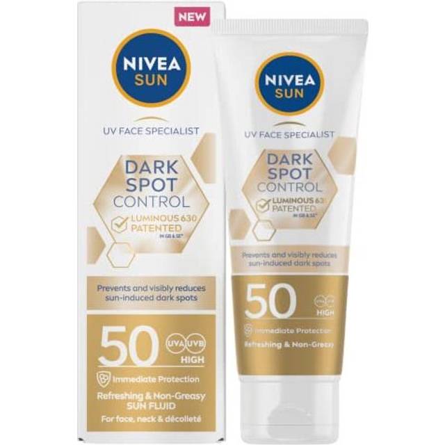 NIVEA Sun UV Face Specialist Dark Spot Control Fluid SPF50 (40ml), Protects Against Sun-Induced Dark Spots, with NIVEA LUMINOUS 630, Hyaluronic Acid,