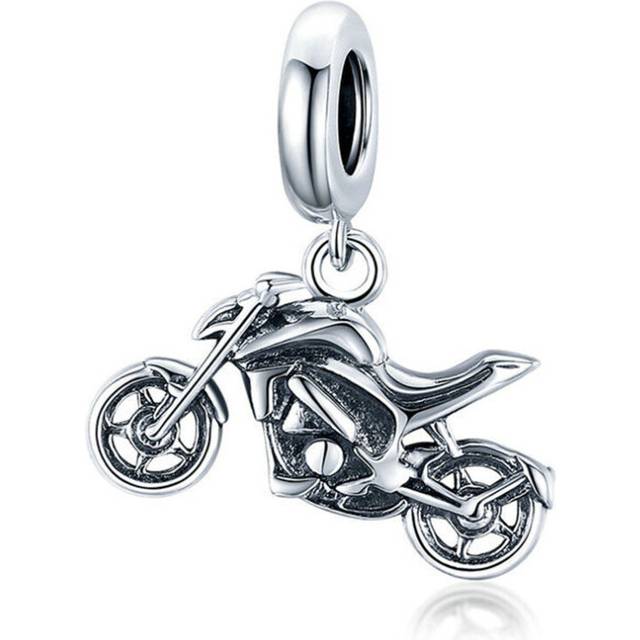Silver plating Motorcycle Car Bead Dangle Charm Fit  Bracelet Pendant DIY Jewelry