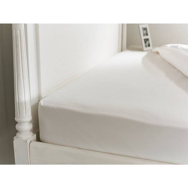400 Thread Count Cotton Single Fitted Sheet White (Single)