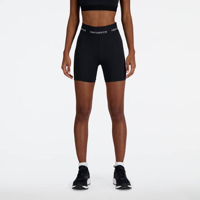 New Balance - Träningsshorts Sleek 5 Inch High Rise Biker Short - Svart