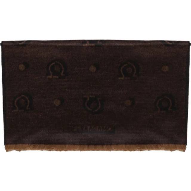 Salvatore Ferragamo, Accessoarer, Herr, ONE Size, Siden Jacquard Halsduk med Fransar - brown (ONE SIZE)