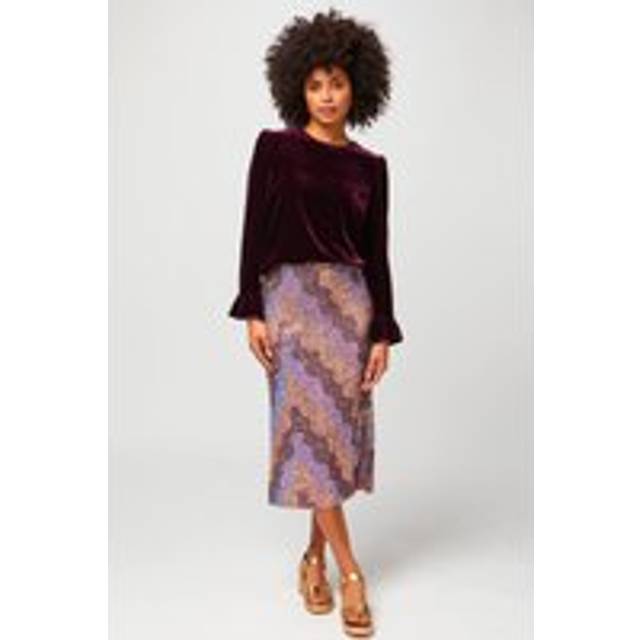 Sequin Midi Skirt | Pastel Multi - Green/Red/Yellow