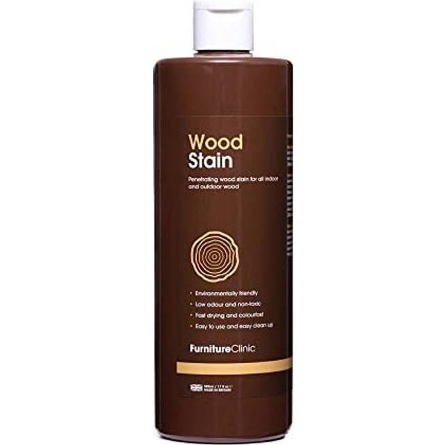 Furniture Clinic Wood Stain (500ml, Warm Graphite) - Fast, Effective Wood Stain for All Indoor and Outdoor Wood