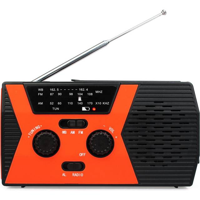 Hand Crank Solar Emergency Digital FM AM NOAA SOS Radio Flashlight Reading Lamp for Family Camping Outdoor