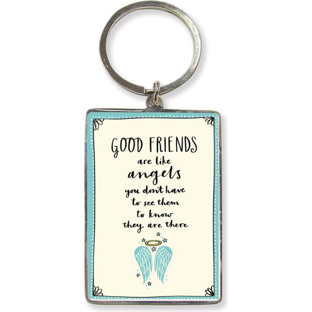 Good Friends Are Like Angels Metallic Keyring Birthday Christmas Gift Idea