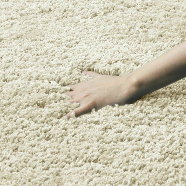 Soft Shaggy Verona Rug Living Room Bedroom Carpet Hallway Runner Non Shed Pile - Cream (Rectangle 120 x 170cm)