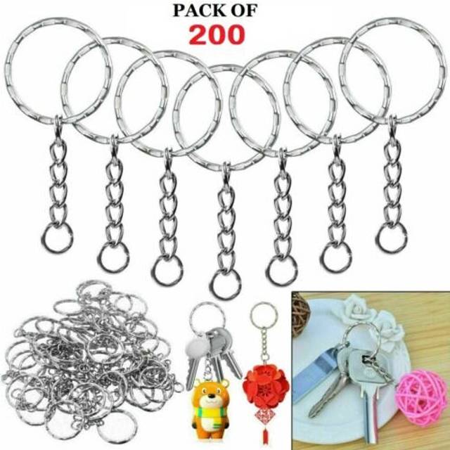 Metal Silver Split Rings Loop Hoop Hinged Book Binder Album Key Chain