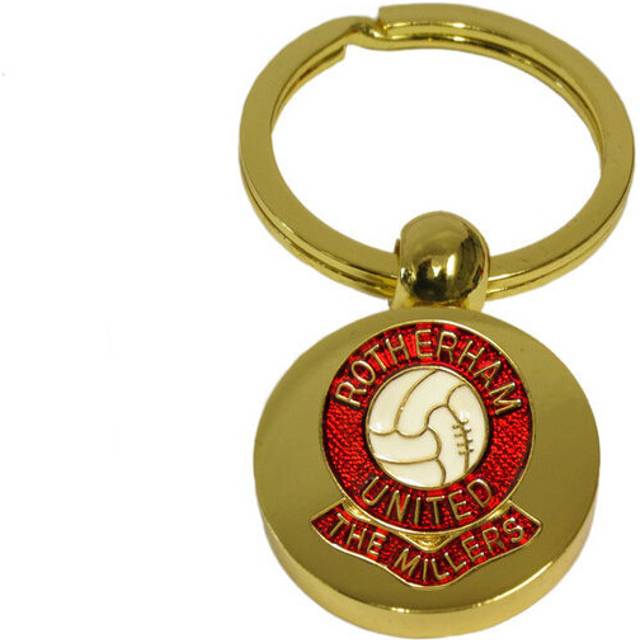 Rotherham United football club gold disc keyring