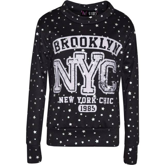 Kids Girls Lounge Suit Brooklyn Nyc Lounge Wear Tracksuit Top Bottom 7-13 Years