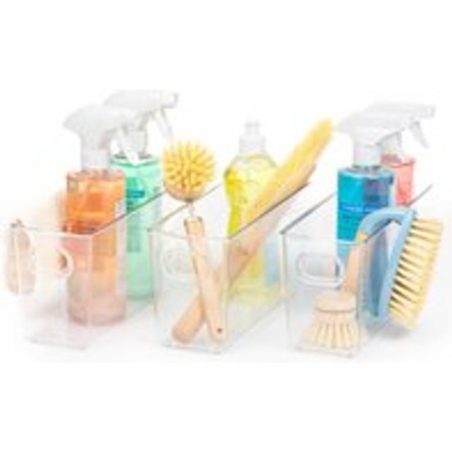 Livivo Set Of 3 Clear Plastic Storage Tubs - (26.5X9.7X13.5 Cm) - One Size