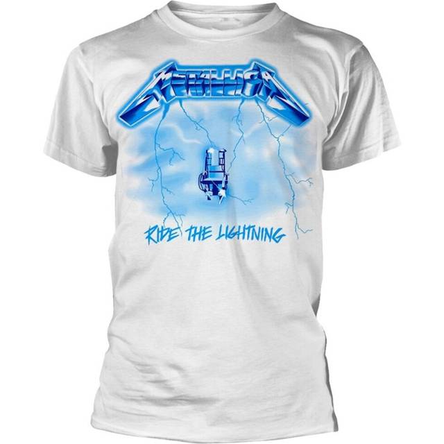 Metallica ride the lightning white t-shirt official