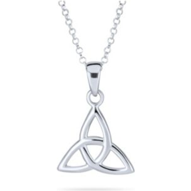 Celtic Simple Triquetra Trinity Knot Viking Pendant For Women Necklace 925 Sterling Silver