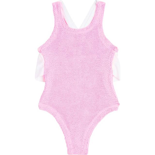 Hunza G Kids Baby Lara bow-detail swimsuit - pink (One Size)