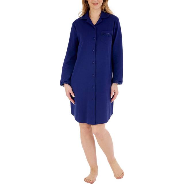 (Navy, 10/12) Slenderella NS88206 Women's Cotton Nightshirt