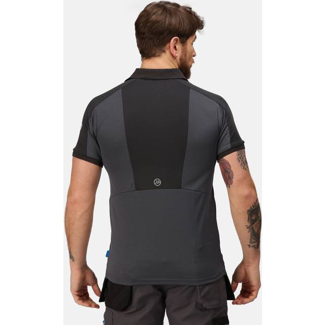 (S, Seal Grey) Regatta Mens Offensive Wicking Polo Shirt