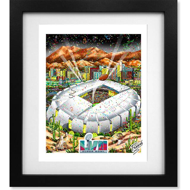 Super Bowl LVII Framed 7" x 8" Deluxe 3D Print - Art by Charles Fazzino