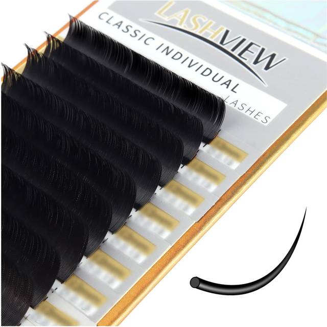 Eyelash Extensions,Individual Lashes,Premium Single&Classic Lases,0.15 D Curl Thickness 14mm,Natural Semi Permanent Eyelashes,Soft