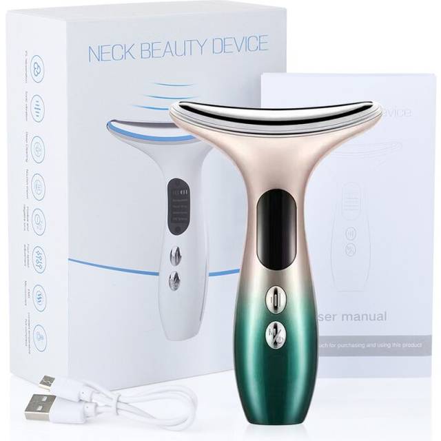(COLORFUL) Lifting Machine Neck Massage Tool Skin Care EMS LED Photon Firming Rejuvenation Anti Wrinkle