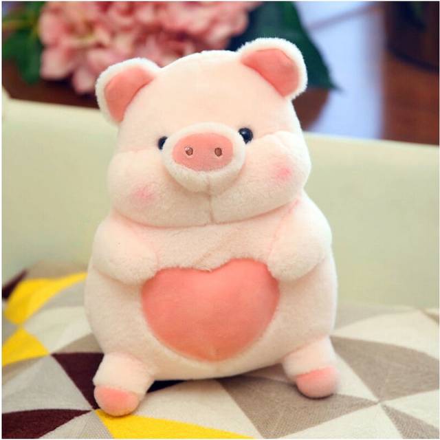 Heart Pig Plush Toy Kids Cushion Pillow Girls Gift Stuffed Doll Decor Home