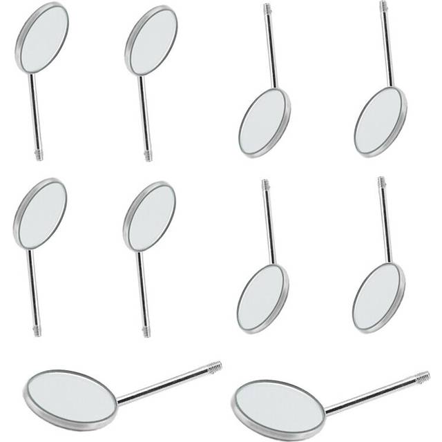 10pcs Dental Mouth Mirror Reflector Dentist Equipment Stainless Steel Dental Material Inspection Mouth Mirror Oral Care Tool