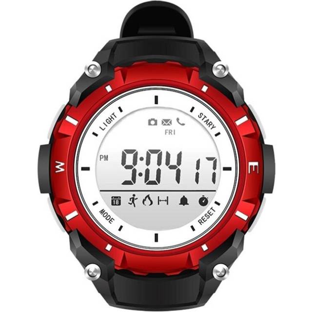 (Red + White) Sport Smart Watch Multi-functional Support Pedometer Camera Remoter Call SMS Reminder etc