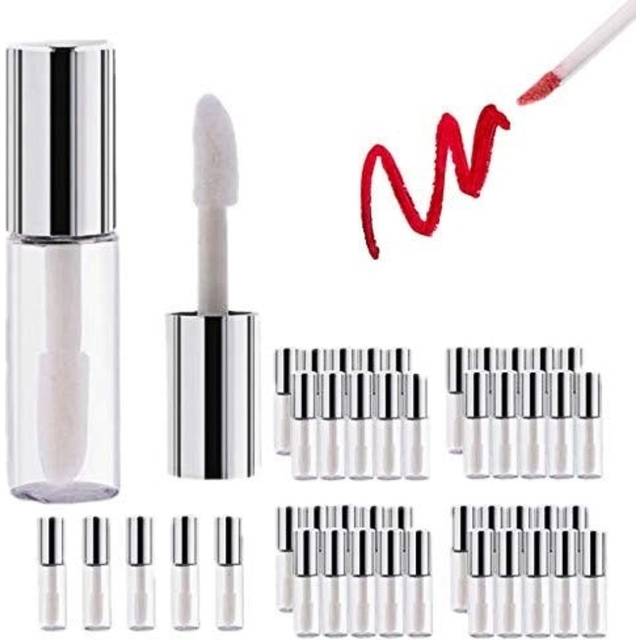 45Pcs Reusable Lipstick Bottle  1.2 ML Lip Gloss Tube Empty Lip Gloss Tubes Container Clear Mini Empty Lip Balm Bottles Handmade Cosmetics Subdivision