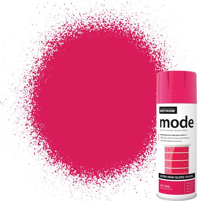 X1 rust-oleum mode premium ultra high gloss aerosol spray paint hot pink