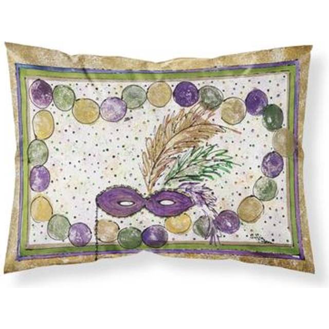 """""Caroline's Treasures 8059PILLOWCASE Mardi Gras Beads Moisture Wicking Fabric Standard Pillowcase  Large  Multicolor"""""