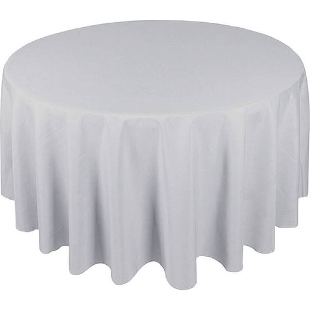 Usry Polyester Round Tablecloth Wedding Party Décor Wedding Decoration Grey Solid Colours (335cm W x 335cm L)
