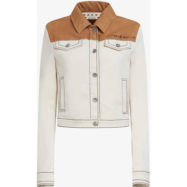 Marni, Jacka, Dam, M, Denim, Denim Trucker Jacka - white (M)